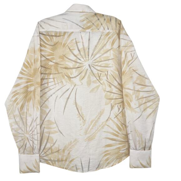 NWT Envy Evolution Mens Long Sleeve Casual Button-Up Shirt L Palm Print Tropical - Picture 4 of 12